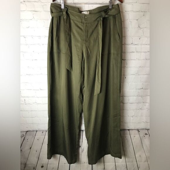M.S.S.P. Belted khaki green Pants 14 - Picture 2 of 9